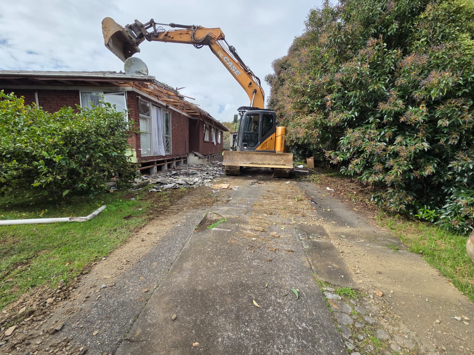 Demolition begins — Careful, managed removal of the existing structure